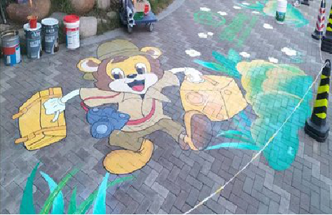  蒙山夏季画地面彩绘会遇到的问题