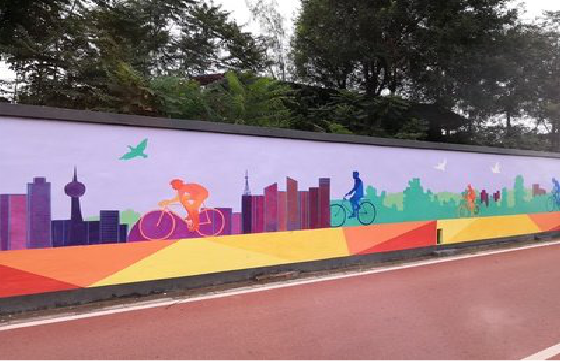  蒙山墙体彩绘-围墙