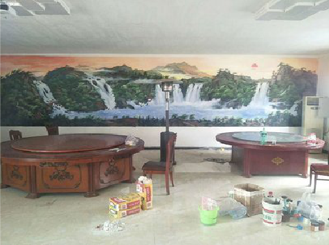  蒙山墙绘-写实风景