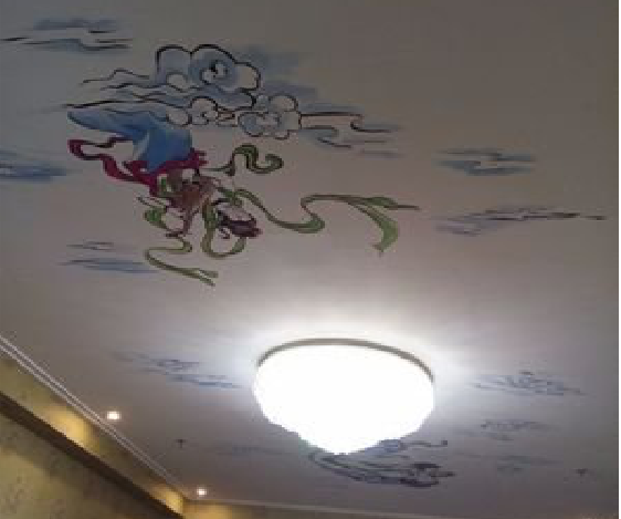  蒙山如何快速绘制天花板上的手绘墙？